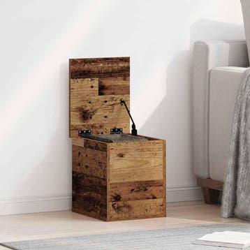 vidaXL Opslagdoos Oud Hout 30 x 35 x 35 cm Bewerkt hout, Huis en Inrichting, Verzenden, Nieuw