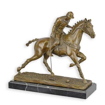 sculptuur, Beautiful High-End Bronze Sculpture of a Polo