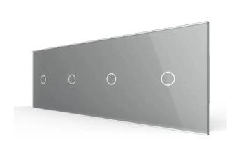 Design Touchscreen schakelaar | Grijs 1+1+1+1 | Puls |, Ophalen of Verzenden, Nieuw, Schakelaar