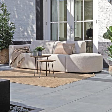 *WOONWINKEL* All-weather Tuinbank Met Ronde Hocker Rechts Be, Verzenden, Nieuw