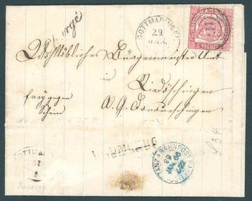 Baden 1866 - NmSt. 117 voor Gottmadingen (in gebruik vanaf, Gestempeld