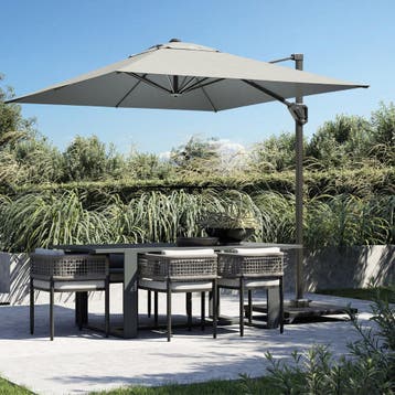 Voyager T1 zweefparasol 250x250 cm taupe, Tuin en Terras, Parasols, Ophalen of Verzenden, Nieuw