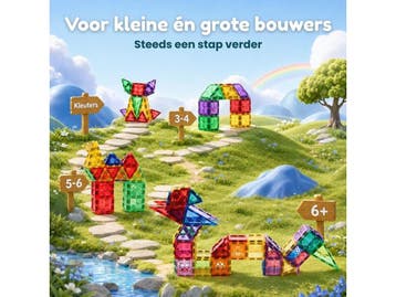 Five Stars® Magnetic Tiles - 400-delige set - Magnetische, Verzenden, Nieuw