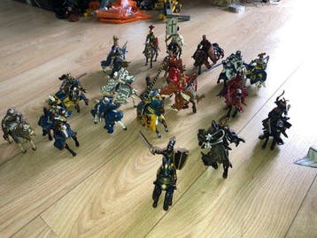 PVC Papo + Schleich - Action figure Medieval knights and, Nieuw