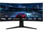 Tcl - WQHD Gaming Monitor - 34 inch, Gaming, Verzenden, In hoogte verstelbaar, Nieuw