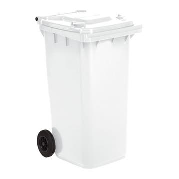 Afvalcontainer 240 liter Wit - Voor DIN-opname, Verzenden, Nieuw