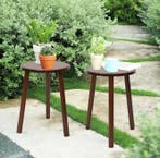 2 ronde bamboe plantenstandaards – decoratief, 42 cm hoog, Verzenden, Nieuw