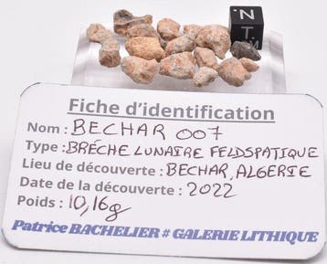 GEEN RESERVE - Maanmeteoriet Bechar 007 - Algerije, - 10 g