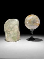 Geen minimumprijs - Prachtig paar onyx Vrije Vorm & Sphere -