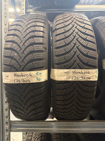 175-70-14 Hankook Winterbanden 6.5mm Incl Montage 175 70 14, Ophalen, 14 inch, Gebruikt, 175 mm