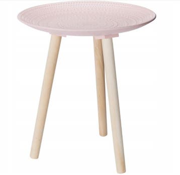 Bijzettafel Salontafel rond 41cm roze (Tafels, Interieur), Verzenden, Nieuw