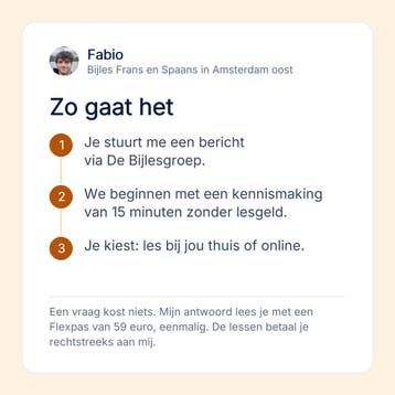 Bijles Frans en Spaans voor havo en vwo in Amsterdam oost, Privéles, Bijles