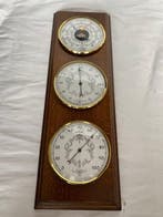Maritieme objecten - Vintage weersstation met barometer,, Antiek en Kunst, Curiosa en Brocante