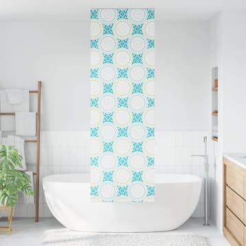 vidaXL Doucherolgordijn 70x240 cm stofbreedte 66 cm, Verzenden, Nieuw, Blauw