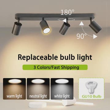 Verstelbare GU10 LED Spot Plafondlamp - Keuze uit 2, 3 of 4, Huis en Inrichting, Verzenden, Nieuw