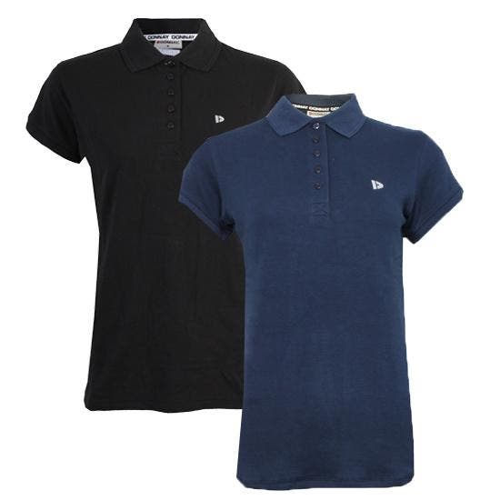 Donnay Donnay Dames - 2-Pack - Polo Shirt Lisa - Zwart &, Kleding | Dames, T-shirts, Nieuw, Verzenden