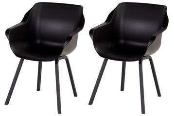 Hartman Sophie Element dining armstoel- Carbon black- 2 st., Verzenden, Nieuw, Overige materialen