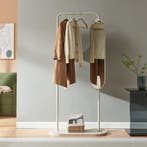 Kledingrek Vamn met spiegel 167x80x35 cm havermout [en.casa], Verzenden, Nieuw