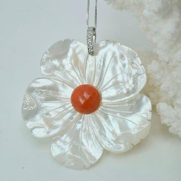 Zilver Ketting met hanger - CORALLO MEDITERRANEO