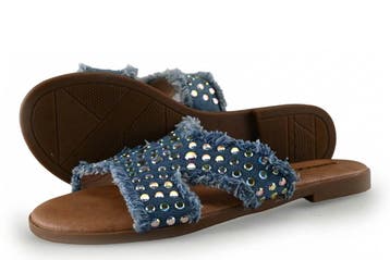 Ann Rocks Slippers in maat 39 Blauw, Slippers, Ann Rocks, Zo goed als nieuw, Verzenden