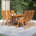 vidaXL 7-delige Tuinset massief acaciahout 120-170 cm, Tuin en Terras, 6 zitplaatsen, Nieuw, Tuinset, Verzenden