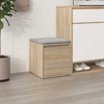 vidaXL Opbergbox met lade 40,5x40x40 cm bewerkt hout sonoma, Kinderen en Baby's, Verzenden, Nieuw