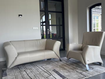Rolf Benz 322 Designset – Leder Crème/Taupe, Huis en Inrichting, Banken | Bankstellen,  #Figura #DutchDesign #Designbank Showroommodel #KhodiF
