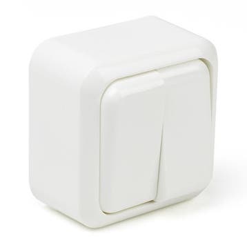 Serieschakelaar | Q-link (Opbouw, Wit), Verzenden, Nieuw