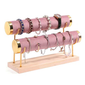 Luxe armbanden display – 2 rollen – oudroze fluweel –, Ophalen of Verzenden, Nieuw