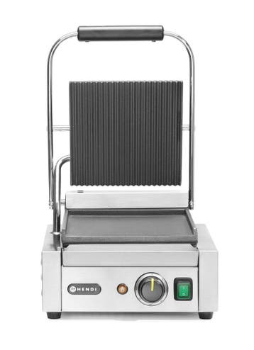 Contactgrill - Enkel, Hendi, Boven Geribd, Onder Glad, 230v/, Ophalen of Verzenden, Nieuw in verpakking