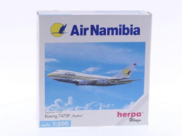 Schaal 1:500 Herpa 502573 Air Namibia - Boeing 747SP Reg...., Hobby en Vrije tijd, Ophalen of Verzenden, Gebruikt