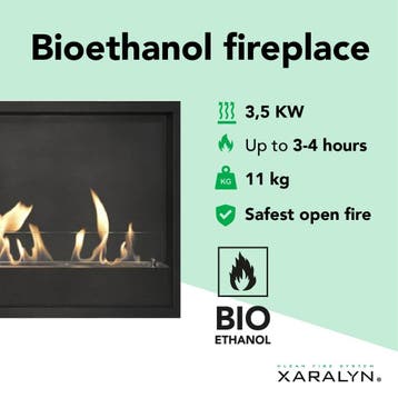 Xaralyn Inbouwunit XL Panorama bio-ethanol haard, Verzenden, Nieuw, Inbouwhaard, Elektrische haard