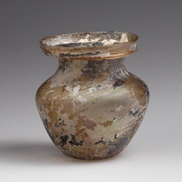 Oud-Romeins, Keizerrijk Glas paarsbruine vaas - 78 mm