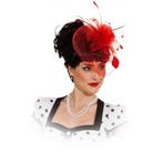 Vintage hoedje rood op kam - Haar ornamenten, Ophalen of Verzenden, Nieuw