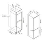 Caple RI7307 Inbouw Koel-vriescombi 177cm 242L No Frost, 200 liter of meer, Met aparte vriezer, Nieuw, 45 tot 60 cm