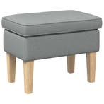 vidaXL Voetenbank Lichtgrijs 55 x 35 x 41 cm Stof, Huis en Inrichting, Stoelen, Verzenden, Nieuw
