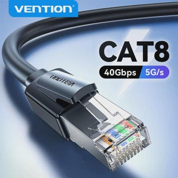 Vention CAT8 Ethernet Kabel - 40Gbps, 2000MHz - Hoge Snelhei, Verzenden, Nieuw