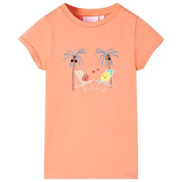 vidaXL Kindershirt 140 perzikkleurig, Verzenden, Nieuw