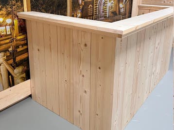 Steigerhouten Bar op Maat | Goedkoopste van Nederland, Ophalen of Verzenden, Nieuw, Inclusief barstoelen