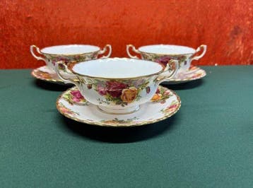 Royal Albert - Soepkom (6) - old country rose - Porselein -, Antiek en Kunst