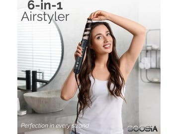 Soosia 6-in-1 Airstyler - Föhn & Krultang - Auto-Wrap, Verzenden, Nieuw