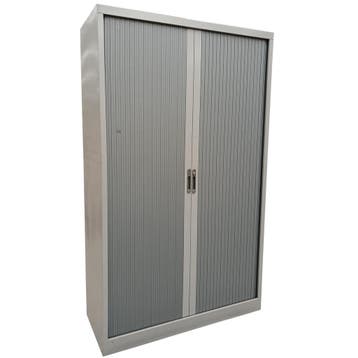 Roldeurkast 119x45x197 cm, staal, grijs, zonder legborden,, Ophalen of Verzenden, Gebruikt