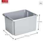 Sunware Stapelbox Nesta 32 Liter Zilver, Ophalen of Verzenden, Nieuw
