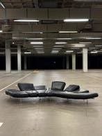 Edra Flap Sofa | Zwart Leer | NIEUWSTAAT + Garantie, Huis en Inrichting, Hoekbank, 300 cm of meer, Ophalen of Verzenden, Zo goed als nieuw