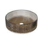 Waskom Riho Glamour Rond 35.5 cm Ruitpatroon Gold Glass, Doe-het-zelf en Verbouw, Sanitair, Ophalen of Verzenden, Nieuw, Overige typen