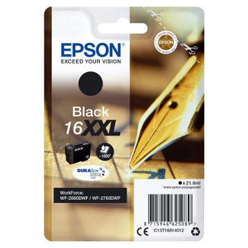 Epson 16XXL, Zwart (Vulpen), Verzenden, Zo goed als nieuw