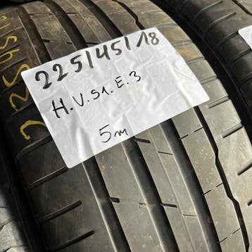2 x Hankook Ventus S1 Evo3 225-45-18 Zomerbanden 5mm, 18 inch, Gebruikt, Ophalen of Verzenden, Band(en)