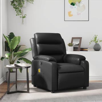 Relaxstoel Kunstleer Zwart | Laatste Stuk!, Huis en Inrichting, 75 tot 100 cm, Ophalen of Verzenden, Zo goed als nieuw, 75 tot 100 cm
