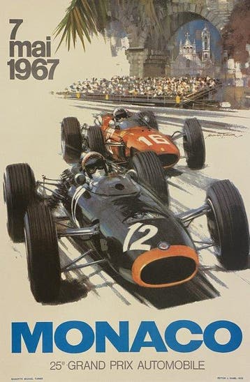 Michael Turner - MONACO 1967 - 25° Gran Prix Automobile -, Antiek en Kunst