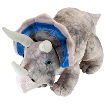 Wild Republic Triceratops knuffel - grijs pluche - 25 cm, Verzenden, Nieuw